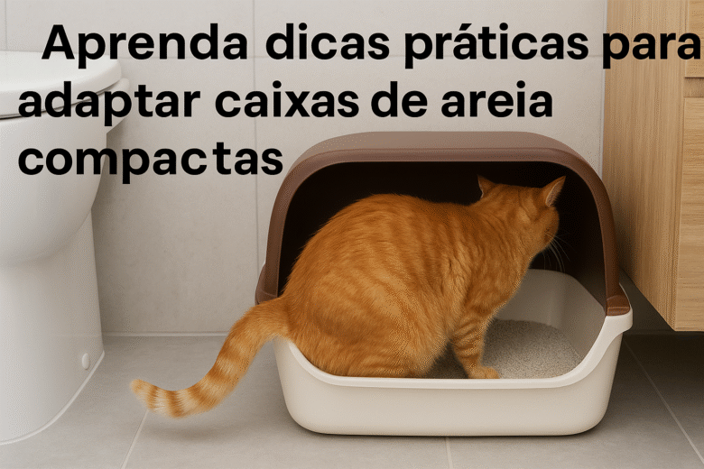 Caixa de Areia Compacta para Gato Grande em Banheiro Pequeno