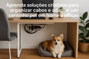Organização de Cabos e Espaço Pet em Home Office Pequeno Guia Completo
