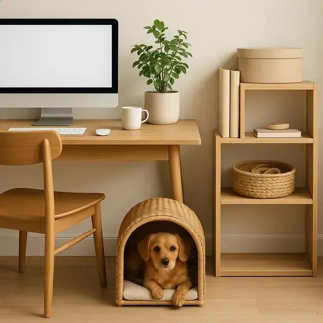 Organização Inteligente: Como Integrar o Cantinho do Pet ao Escritório Sem Bagunça